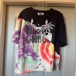 Billionaire Boys Club XL Tie Dye Graphic T-Shirt Black Multicolor Cotton